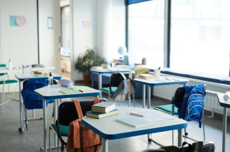 Photo 学校の教室の背景