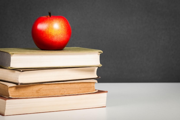 School Days with books and apple