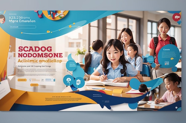 School education admission social media post and web banner template