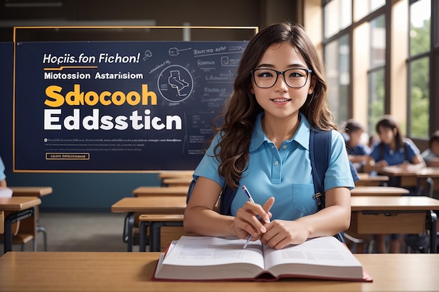 School education admission social media post and web banner template