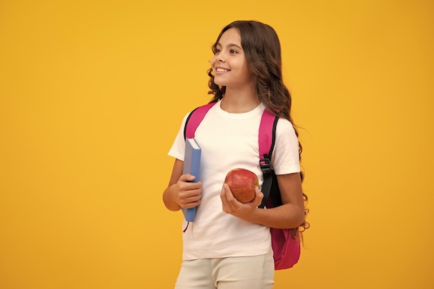 School and education concept Back to school Schoolchild teenage student girl with backpack