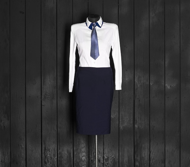 school female uniform on a mannequin