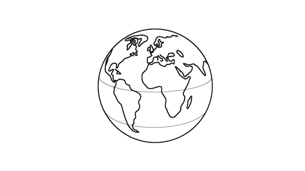 スクールグローブ イラスト 地理地図モデル