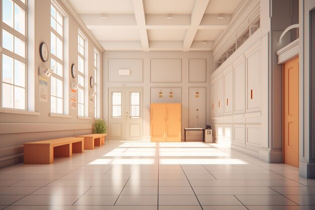 School interior background