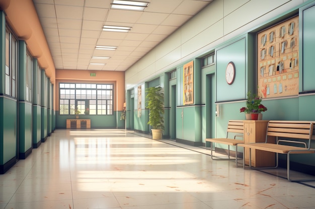 School interior background