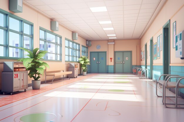 School interior background