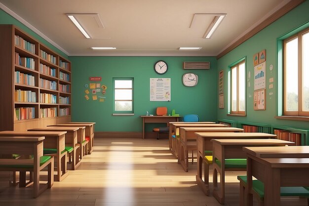 School interior background