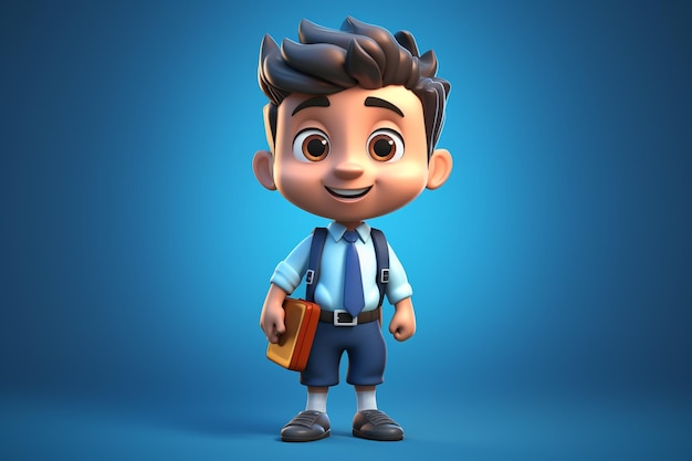 School kid 3d character