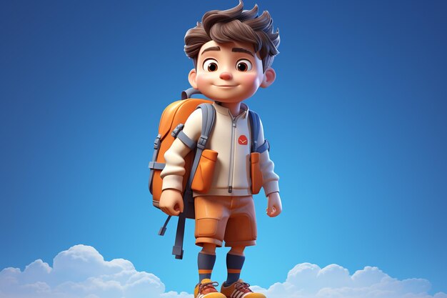 School kid 3d character