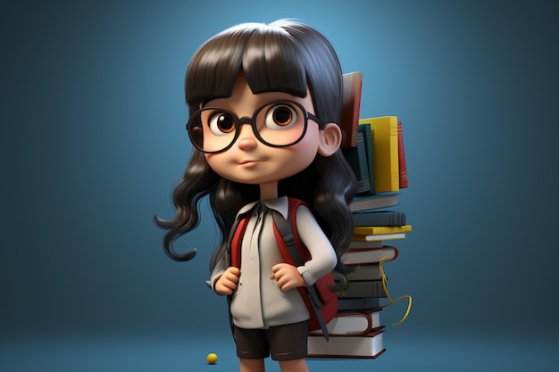 School kid 3D character