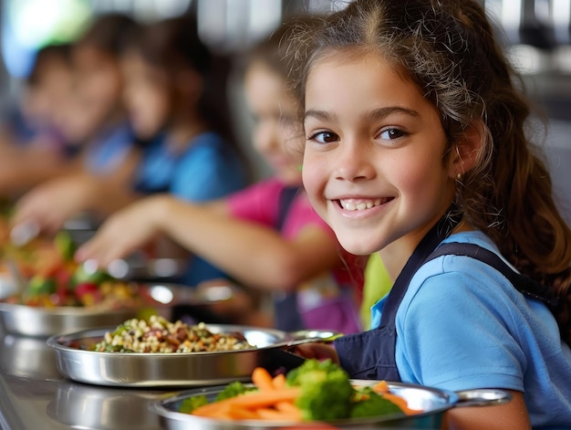 School lunch programma dat ervoor zorgt dat elk kind wordt gevoed gemeenschapsverbintenis