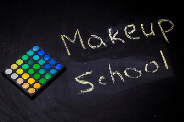 School makeup and palette