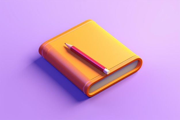 School note book icon 3d