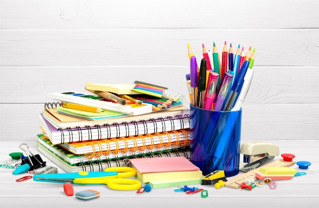 School and office supplies . Back to school.