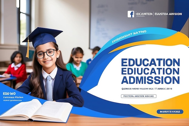 School Onderwijs Toelating Facebook Cover Template