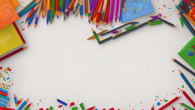 Школа бесшовный фон Концепция образования науки Возвращение в школу ручка рисует бесшовный рисунок Беспроводной рисунок с рисунками школьных принадлежностей, нарисованными ручкой на листе блокнота