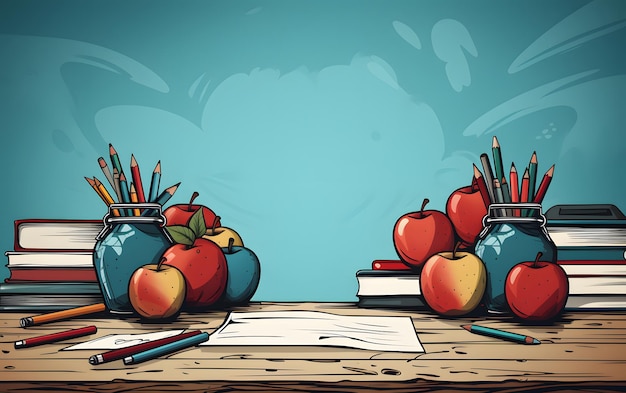 School supplies illustration