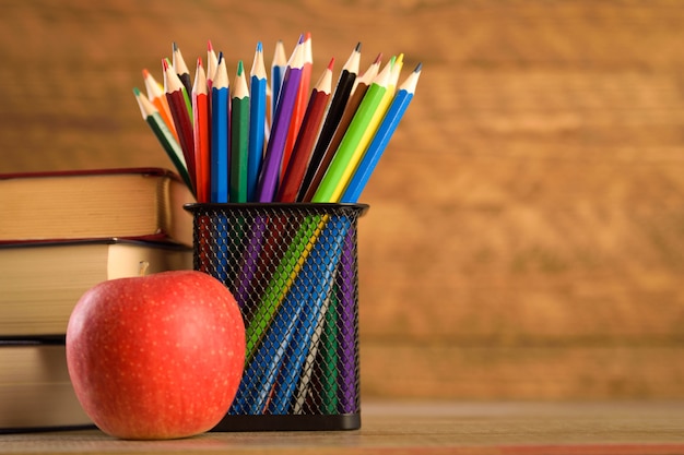 School supplies on pencil-case