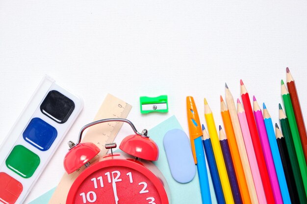 School supplies and stationery preparation for the school year