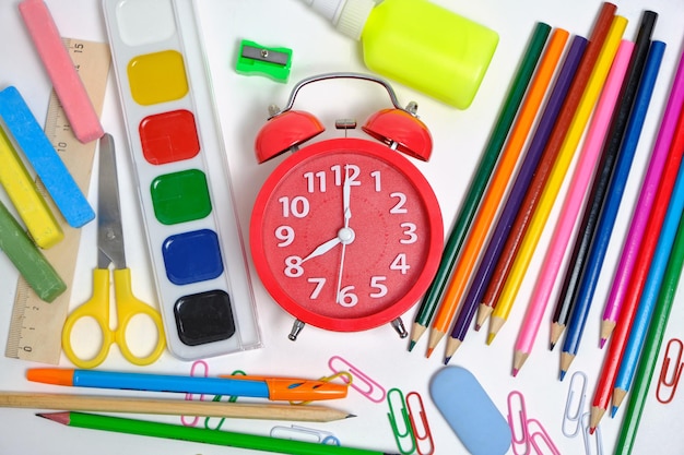 School supplies and stationery preparation for school year