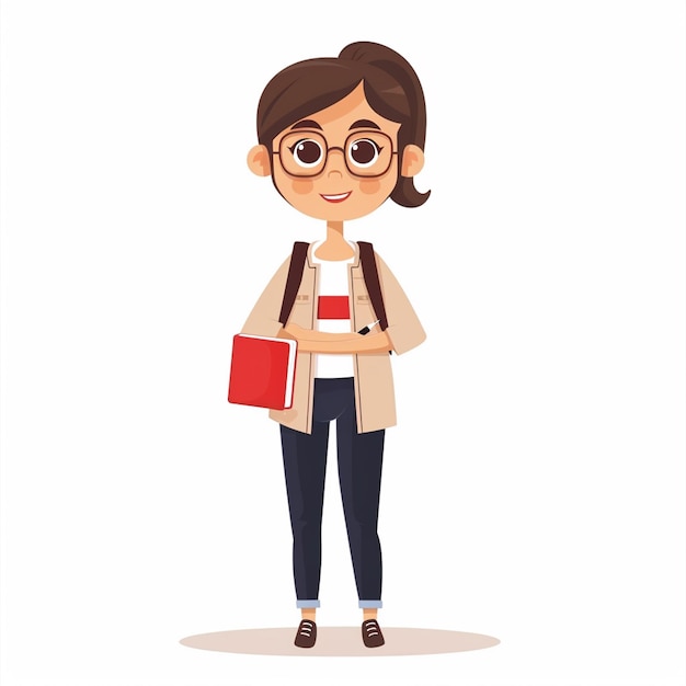 school teacher education knowledge illustration happy concept design vector classroom book
