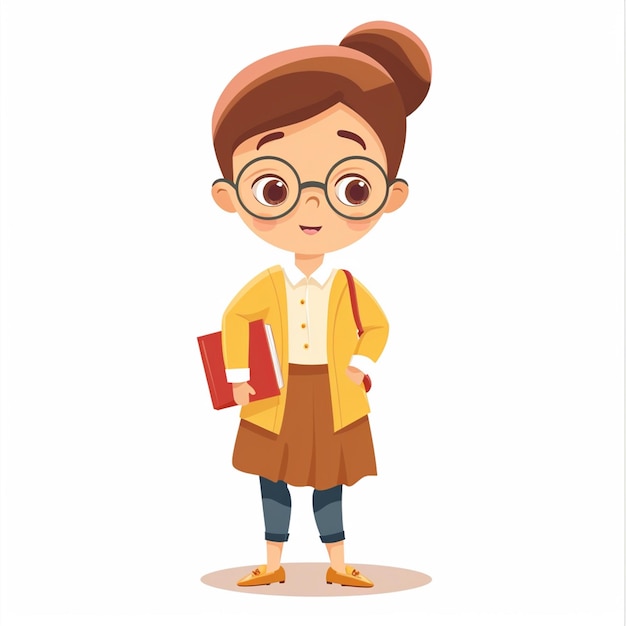 school teacher education knowledge illustration happy concept design vector classroom book