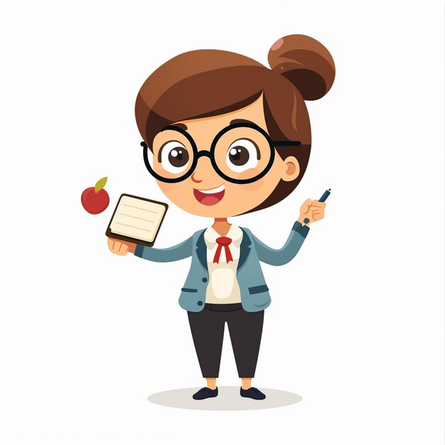 Photo school teacher education knowledge illustration happy concept design vector classroom book