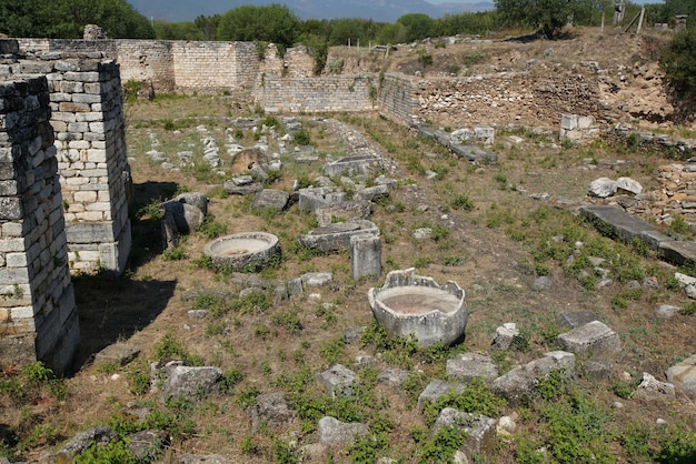 School voor beeldhouwkunst in de oude stad aphrodisias in aydin turkiye