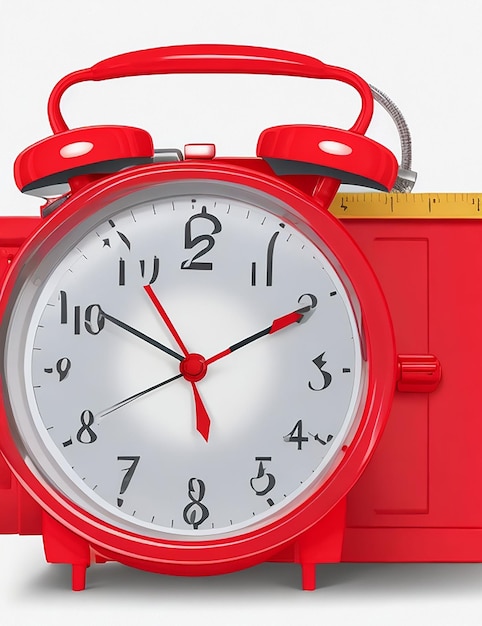 Photo school with red alarm clock 2023 generative by ai 03