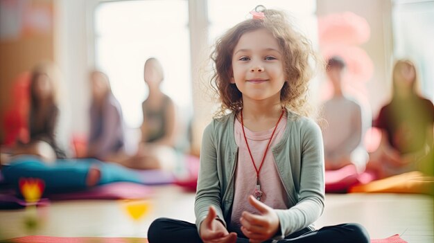 Foto lezioni di yoga scolastiche consapevolezza e relax che coltivano il benessere mentale