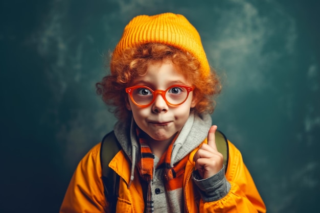 schoolboy with backpack is ready to go to school for education back to school concept