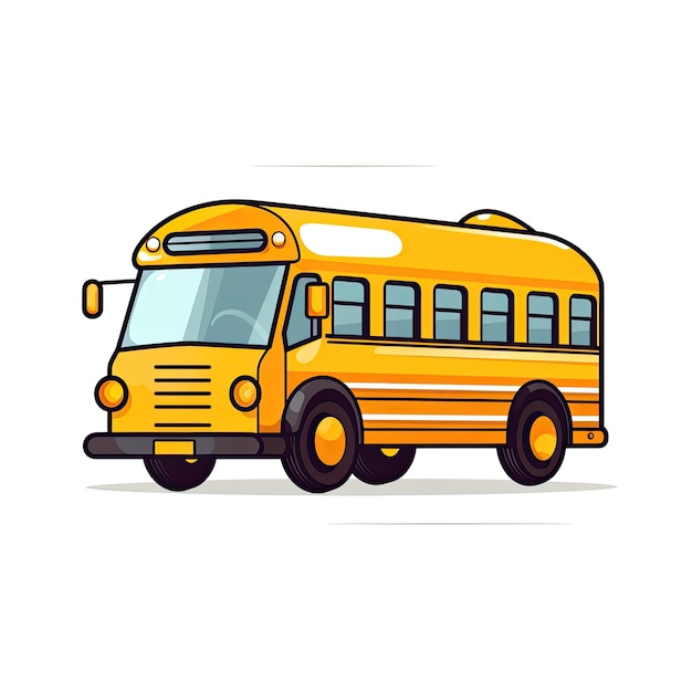 Schoolbus vectorillustratie geïsoleerd op een witte achtergrond