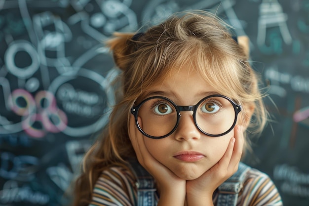 Schoolconcept jong kind leren op school essentie van onderwijs groei ontwikkeling binnen de klasomgeving bevordering van nieuwsgierigheid kennis en academisch succes