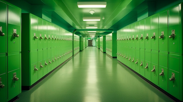 schoolgang met lockers Generatieve AI