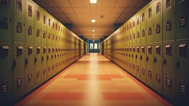 Schoolgang met lockers