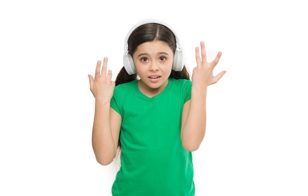 Schooltijd Beschermen Oren ontwikkelen gelukkige kindertijd e-learning in headset Moderne technologie heeft de manier beïnvloed waarop onze kinderen de beste koptelefoons spelen klein meisje naar muziek luisteren
