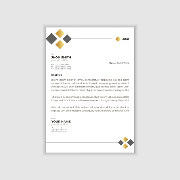 schoon modern ontwerp van de factuur van de onderneming