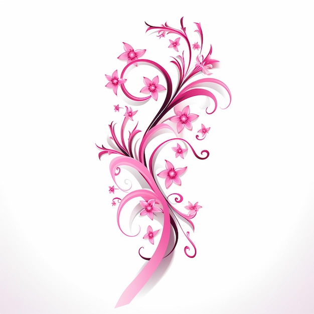 Foto schoon roze lint voor minimalistisch design