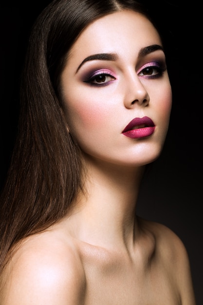 Schoonheid fashion model meisje met lichte make-up