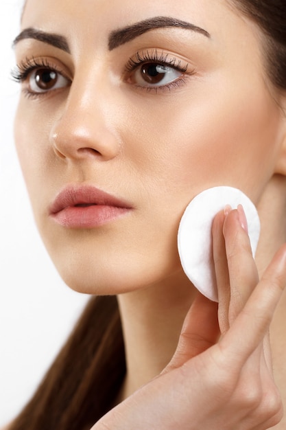 Schoonheid Gezicht Mooie Vrouw Met Natuurlijke Make-up Huidverzorging