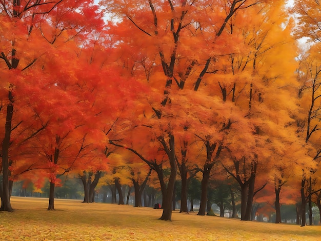 Schoonheid herfst natuur concept achtergrond gegenereerd door AI