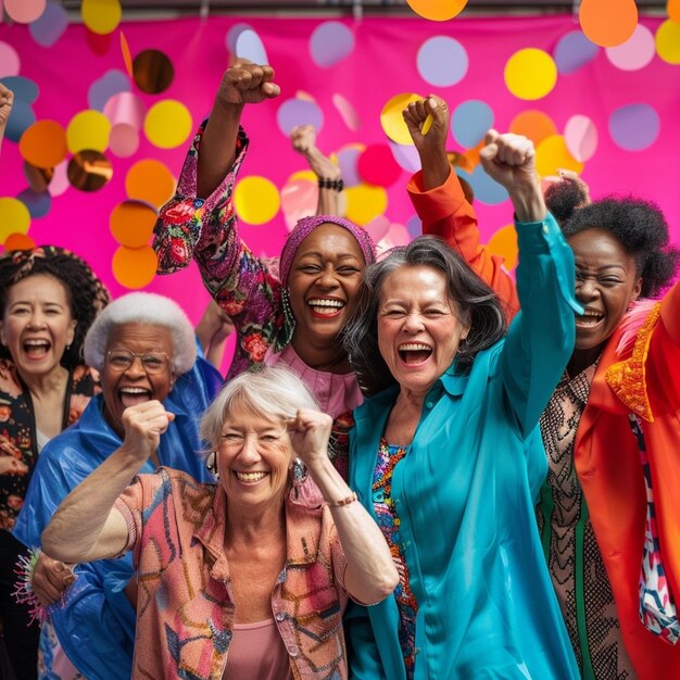 Foto schoonheid vrouwen poseren diverse culturele dag