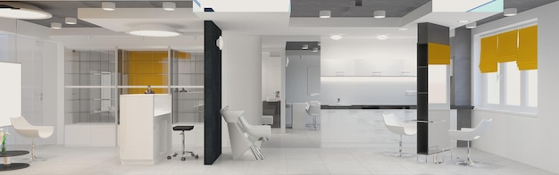 schoonheidssalon interieur visualisatie 3D illustratie cg render