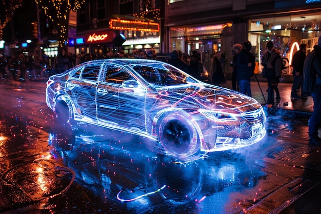 Schrijf over de ontmoeting van auto's met een groep str generatieve ai