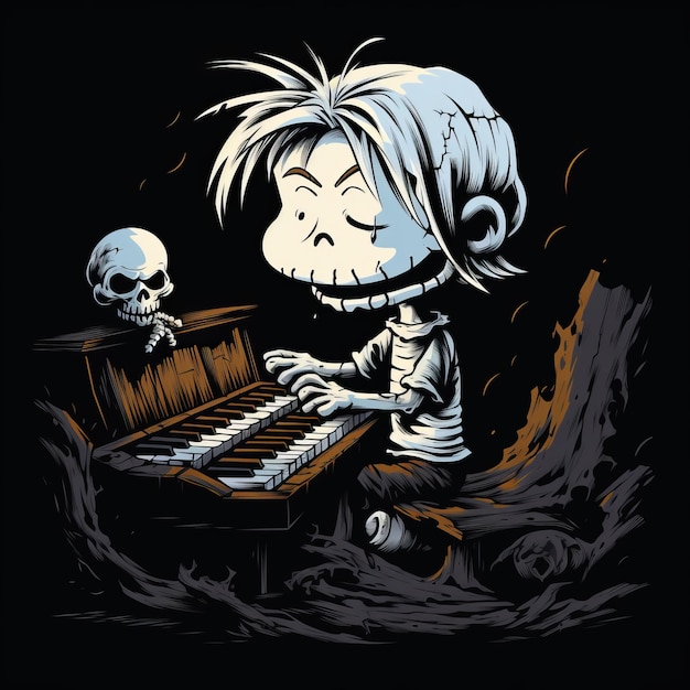 Photo schroeder's eerie melodies the haunting zombie pianist of peanuts