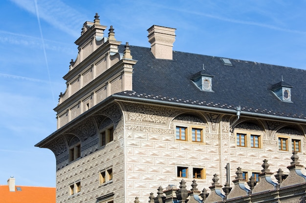 Foto schwarzenberg palace fragment, praag, tsjechië