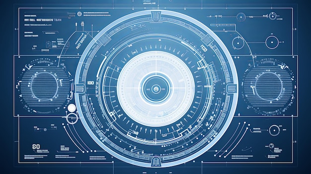 sci fi digital hud interface minimalistic