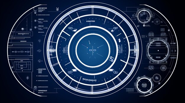 Photo sci fi digital hud interface minimalistic