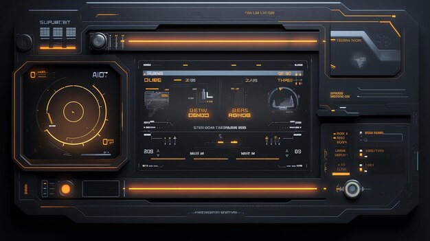 Photo sci fi digital hud interface minimalistic