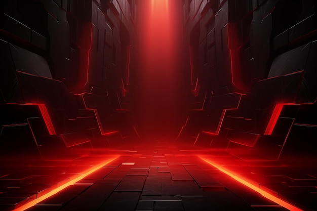 sci fi elements flat texture red glowing material background by Generative AI